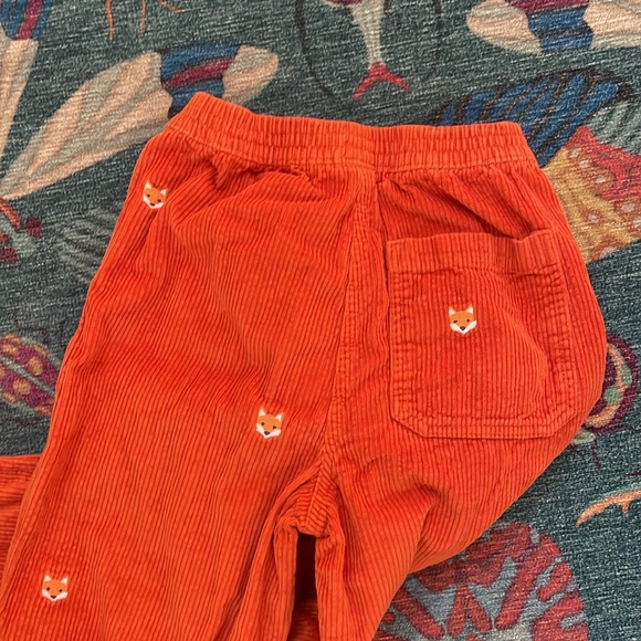 Mini Boden embroidery cord chunky pull-on pants autumn maple orange fox 10 - Picture 7 of 7